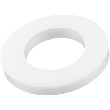 Lot de 20 joints plats en nylon blanc - Rondelles rondes en silicone - Rondelles plates - Rondes - Pour poignées de porte de sal