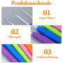 Ensemble de 9 crochets ergonomiques avec poignée souple pour un confort optimal et un contrôle précis, inclus marqueurs de maill