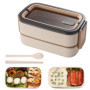 WANDGU Bento Boîte à déjeuner pour adultes : 1400 ml, empilable, à 2 étages, avec compartiments, boîte à bento pour enfants, ant