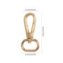 KIMI-HOSI 10 Pièces D'or Porte-Clés Pivotant Crochet Pivotant Fermoir Sac Alliage Crochets Mousquetons Pivotants Crochets Pivota