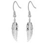 Boucles d'oreilles en Argent 925 Femme Boucles d'oreilles Pendantes Plume Boucles d Oreilles pour Femme