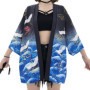 G-LIKE Kimono japonais d'été - Vêtement traditionnel Haori en plumes - Robe de surveste solaire - Style antique - Chemise de nui