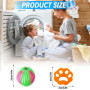 PQETBV Attrape Poils Machine a Laver, 12 PCS Réutilisable Boule Anti Poils Machine a Laver, Enleve Poil Animaux, pour Nettoyer P