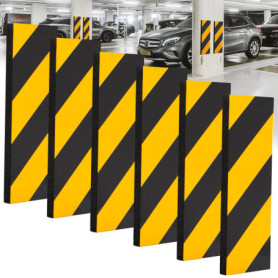 SaiXuan Mousse Protection Garage, 6 Pièces Protection Portiere Voiture, 30 x 10 x 1.8 cm, avec Adhésif Puissant, Protection Mur 
