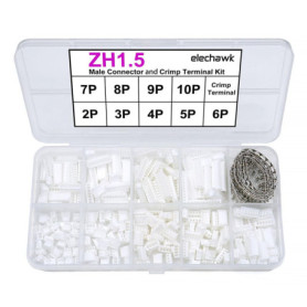 Kit de connecteurs ZH 1,5 mm et de bornes à sertir compatibles avec le connecteur JST ZH 1,5 2/3/4/5/6/7/8/9/10 broches