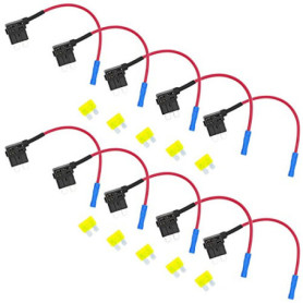 10x véhicule de voiture 12V 24V fusible du robinet de retour porte-lame style Standard fusible 20A