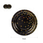 Wxinsheng 50 Pièces Vaisselle de Fête Noir et Or Assiettes Jetables en Carton,pour Anniversaire,Mariage,Baby Shower Noël Dîner