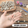 Wxinsheng 200 Pièces Lettres en Bois et Chiffres en Bois (A-Z + 0-9),Bois Naturel pour Bricolage,Décoration Mariage et Apprentis