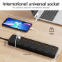 Multiprise avec Interrupteur de Sécurité Indépendant, Multiprise avec USB C, 5 Prises Universelles, 4 Ports USB-C et 2 Ports USB