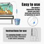 EHDWXVZM 1 tuyau d'eau d'aquarium, 1 brosse, changement d'eau d'aquarium, nettoyeur de sable, pompe à siphon manuelle, filtre de