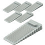 Lot de 5 butées de porte en caoutchouc transparent – Cales robustes de qualité supérieure pour sol et terrasse (gris)