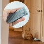 Lot de 5 butées de porte en caoutchouc transparent – Cales robustes de qualité supérieure pour sol et terrasse (gris)