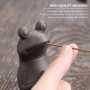 Pipihome Porte-encens en Forme de Grenouille, céramique brûleur d'encens avec bâtons d'encens, Ornement Amusant en Forme de Gren
