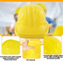 Loppdece Lot de 12 casques de chantier pour enfants, casque jaune pour enfants, casque de chantier, réutilisables, souples pour 