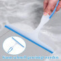 Lot de 3 raclettes de cabine de douche avec 3 crochets adhésifs - Raclette de douche avec crochet mural - Raclette de douche - L