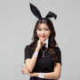costume bunny girl 4 pièces, accessoires sexy bunny girl pour femmes, accessoires d'accessoires de jeu de rôle, bandeau oreilles