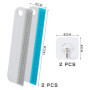 Lot de 2 raclettes d'essuie-glace, 2 crochets transparents, essuie-glace de douche, essuie-glace multifonction en silicone, sans