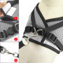 Omnikryp Ensemble Harnais et Laisse pour Chat Anti évasion, Harnais Chat Reglable, Chat Refléchissant Gilet Respirant (M Gris)