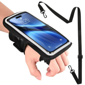 Poraceous Brassard de Sports Téléphones Portables, Brassard de Course avec Poche Écouteur, Résistant à Leau pour Tous Les Smartp