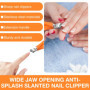 Poraceous 2 Pièces Coupe Ongle Pied, Coupe-ongles Incurvés Inclinés, Nail Clipper Sans Éclaboussures, Large Ouverture Nail Clipp