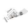20 pièces Clips de badge en métal, clips de badge en métal avec sangles en PVC transparent pour cartes d'identité et porte-badge