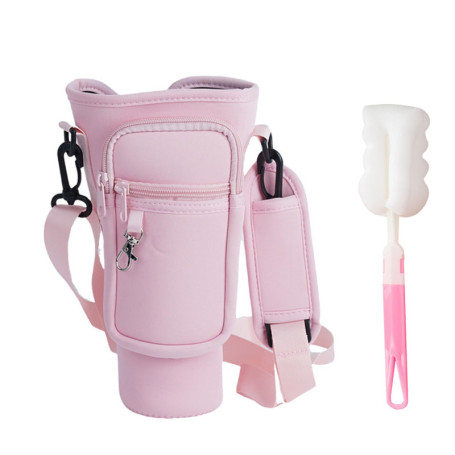ZGDEIWGF Sac à bandoulière 1 tasse, brosse 1 tasse, sac à bandoulière avec porte-bouteille d'eau, sac fourre-tout pour bouteille