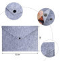 Pochette Porte-documents, 3 Pièces A4 Papier Dossier en Feutre, Enveloppe Organisateur de Document avec Bouton Pression Pochette