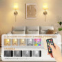 Gaethra Applique Murale Sans Fil, E27 Lampe Murale Sans Fil Rechargeable, Applique Murale Rechargeable avec Télécommande, Lampe 