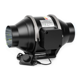 Vankarr Extracteur d'air 100mm Réglable 360m³/h, EC Moteur Ventilateur extracteur d'air pour Tentes Culture, Hydroponique, Domes