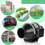 Vankarr Extracteur d'air 100mm Réglable 360m³/h, EC Moteur Ventilateur extracteur d'air pour Tentes Culture, Hydroponique, Domes