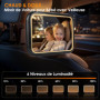 Retroviseur Voiture Bebe Miroir Voiture Bébé avec Veilleuse LED et Télécommande, 360° Rotation Réglables Rétroviseur Voiture Béb