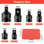 Adaptateur Douille, 6 Pièces Adaptateur pour Impact Réducteur, Adaptateurs à Cliquet 3/4 vers 1/2,3/8 vers 1/2,3/8 vers 1/4 pour