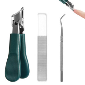 Eagle Beak Biseauté de L'ongle Clipper Coupe-Ongles Inclinés Coupe Cuticule Ongle Coupe Ongle Pied pour Ongles Épais（ Vert）