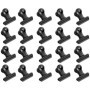 Lot de 30 petits 22 mm clips bouledogue noirs - Pinces à charnière en métal - Pinces pour fichier de l'argent et de l'argent en 