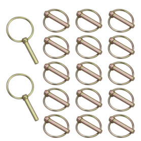 Lot de 17 goupilles pliantes M8 avec anneau, ensemble de goupilles pliantes M8, assortiment de boulons, goupilles à goupille de 