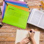Lot de 15 dossiers suspendus en polypropylène avec onglets et inserts de cartes pour l'école, la maison, le travail, le bureau (