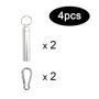 Zasiene Porte Cure-dents 4 pièce Aluminium Boite a Pilule étanche Cure-dent Portable Mini Distributeur Cure dent avec Porte-clés