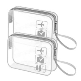 Trousse de Toilette Voyage,2 Pièces,Trousse de Toilette Transparente,approuvées par la TSA pour Voyage,Kit Voyage Avion pour Le 