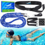 2,5-7,5 mètres de Ceinture de résistance réglable, Ceinture de Natation pour Enfants en Piscine, Aide à la Natation pour Toute P