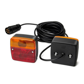 JMEST LEAD 2PCS 12V Feux de Remorque Câble de 7.5m 7 Broches Feu Arrière de Remorque Feux indicateurs Pour Remorque Camping-car 