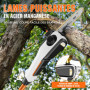Litheli 2-en-1 Élagueur sur Perche et Taille Haie sans Fil, Batterie 2,0 Ah, Lame de 47 cm, tête inclinable et Perche rallonge p