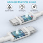 Câble USB C vers USB C pour iPhone 16 15 Pro Max/Plus/Pro/16/15,Macbook,iPad, [1+2M/Lot de 2]60W Cable USBC Charge Rapide Cable 