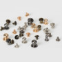 CLKE 100 Pcs Rivets pour Cuir en Métal, Rivet à Visser,Bouton de Col à Vis,Avec Pince Perforatrice,Outils de Fixation et Réparat