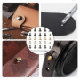 CLKE 100 Pcs Rivets pour Cuir en Métal, Rivet à Visser,Bouton de Col à Vis,Avec Pince Perforatrice,Outils de Fixation et Réparat