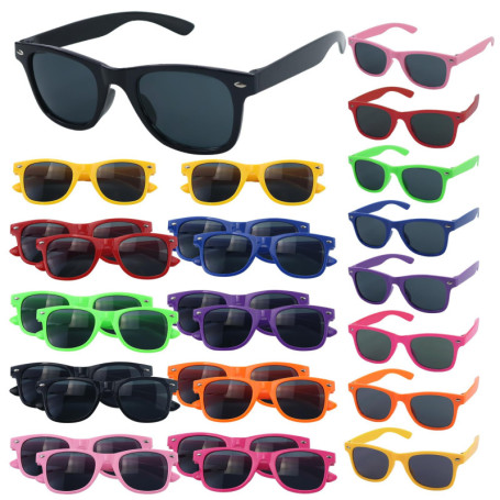Lot de 18 lunettes de soleil multicolores pour enfants, lunettes de soleil pour tout-petits, lunettes de soleil pour enfants, lu
