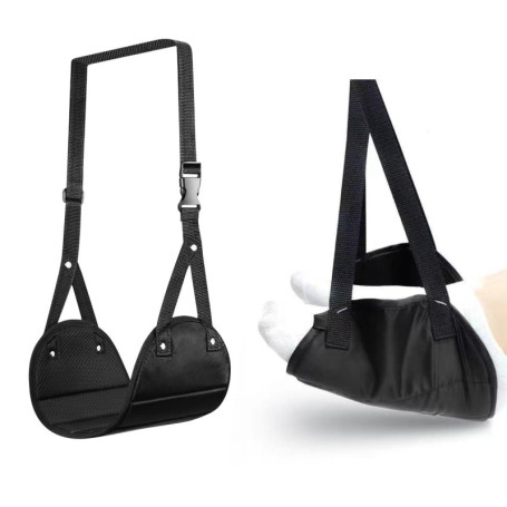 2 Repose Pied Avion,Repose-Pieds Réglable pour Avion，Portable, pour Voyage, Accessoire de Voyage Réglable en Hauteur, Confortabl