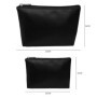 Lot de 2 trousses de maquillage en cuir pour femme, petite trousse de maquillage, sac à fermeture éclair, trousse cosmétique de 