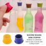 HDGSAFD 10 Bouchons De Vin, Bouchons De Vin Mousseux Réutilisables en Silicone, Ensemble De Bouchons De Rechange pour Bouteilles