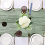 1 nappe pliée, 4 pinces à nappe, nappe en gaze, décoration de fête, nappe pliable, en gaze pour table de réception de mariage (v