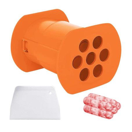 Presse à Hot-Dog, Coupe-Grattoir, Machine à Façonner la Viande Hachée, Presse à Patty, Machine à Boulettes de Viande à 7 Trous